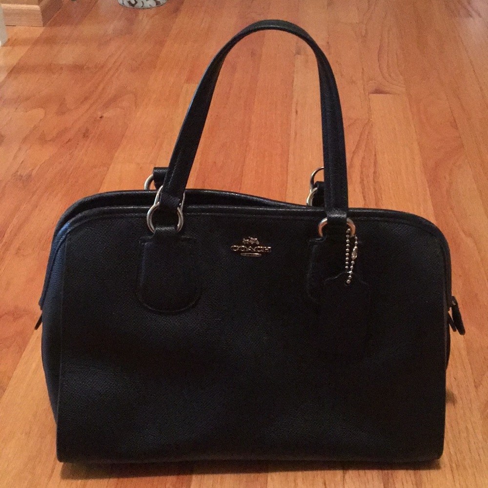 Used black Coach handbag